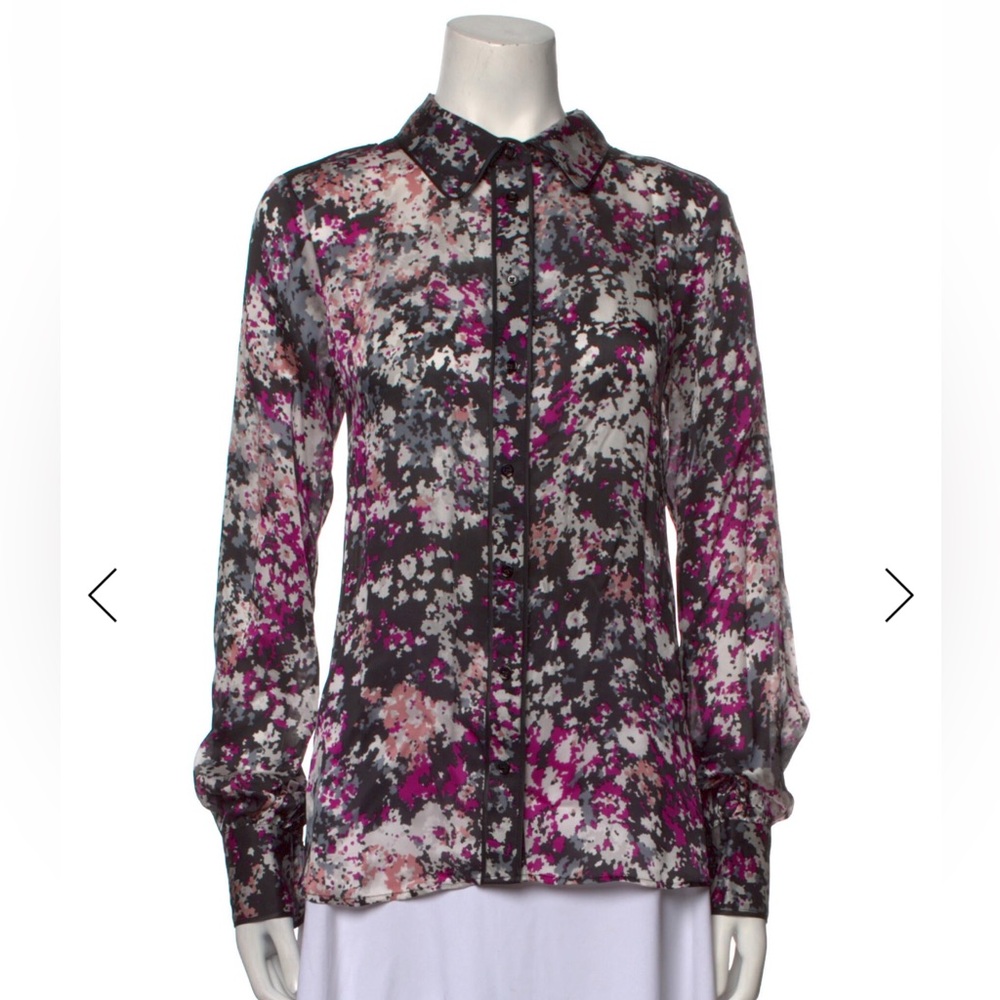 Rachel Zoe 100% Silk Floral Blouse, Sz12